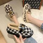 Buckled Houndstooth Loafers