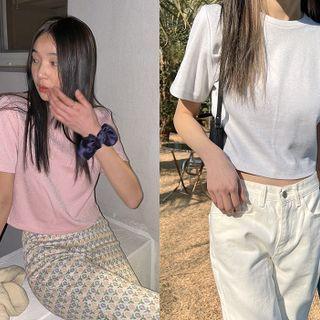 Cropped Glitter T-shirt