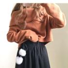 Off Shoulder Sweater / Midi Flared Skirt
