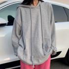 Hooded Oversize Plain Sweatshirt / Plain Wide-leg Sweatpants