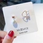 Set: Faux Pearl Rhinestone Heart Earring (assorted Designs) 1 Pair - As Shown In Figure - One Size