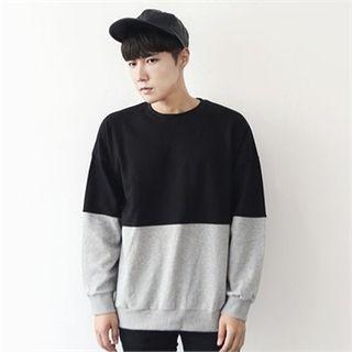 Two-tone Cotton Sweatshirt