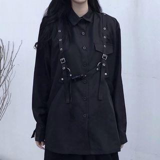 Long-sleeve Oversized Shirt / Chest Harness