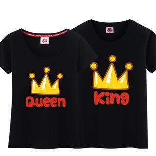 Couple Matching Crown Printed T-shirt