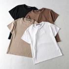 Short Sleeve Plain Loose-fit T-shirt