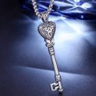 Heart Key Pendant Without Chain - Pendant - Silver - One Size