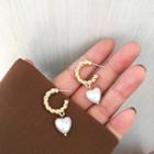 Sterling Faux Pearl Drop Earring 1 Pair - White & Gold - One Size