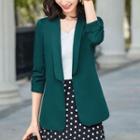 3/4-sleeve Shirred Blazer