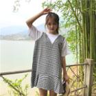 Mock Two-piece Gingham Tunic