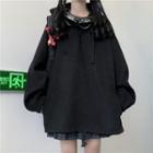 Drawstring Hem Plain Hoodie