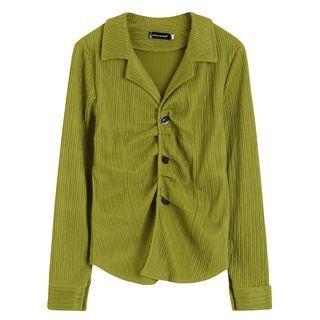 Shirred Ribbed Shirt