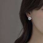 Spiral Alloy Earring 1 Pair - White - One Size