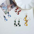 Color Panel Square Dangle Earring