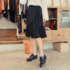 Band-waist Frilled-detail Skirt