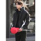 High-neck Contrast-trim Jacket