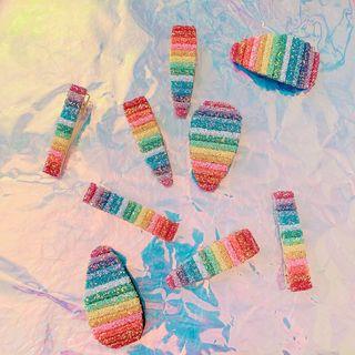 Glitter Rainbow Hair Clip