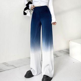 Gradient Wide Leg Straight Leg Pants