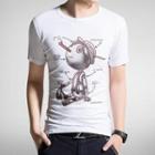 Short-sleeve Puppet Print T-shirt