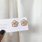 Resin Flower Earring 1 Pair - Resin Flower Earring - White - One Size