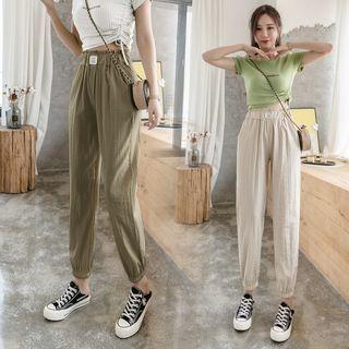 Applique Plain Harem Pants