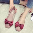 Bow Accent Mesh Panel Flats