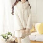 Faux-fur Beaded Loose-fit Jacket