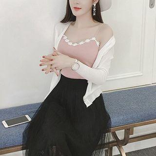 V-neck Spaghetti Strap Knit Top