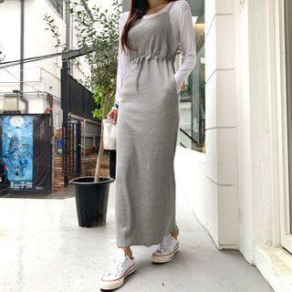Ribbed Maxi H-line Jumper Dress
