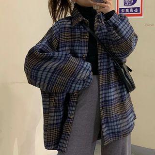 Couple-matching Plaid Shirt Jacket