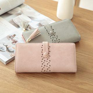Tasseled Cutout Long Wallet