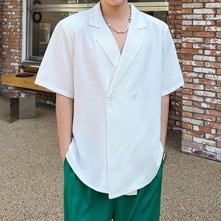 Short-sleeve Wrapped Blazer