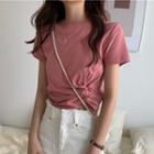 Short-sleeve Twisted Front T-shirt