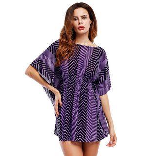 Gather-waist Patterned Tunic