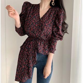 Asymmetric Floral Shirt