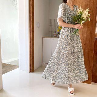 Sway Floral Chiffon Long Dress