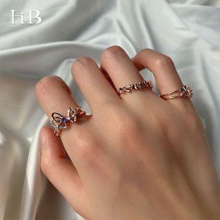 Set Of 3: Open Ring (various Designs) Set Of 3 - As Shown In Figure - One Size