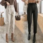 High-waist Plain Cropped Pants (various Designs)