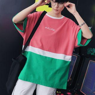 Color Panel Oversized T-shirt