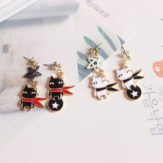 Cat Non-matching Drop Earring