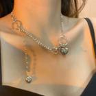Chain Heart Necklace Silver - One Size