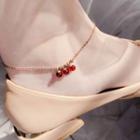 Beaded Chain Anklet Rose Gold - One Size