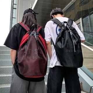 Lettering Print Drawstring Backpack