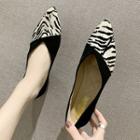 Zebra Print Pointed Flats