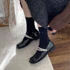 Patent Pearl Strap Mary Jane Shoes