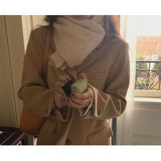 Single-breasted Stitched Long Blazer One Size
