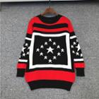 Star Color Block Sweater