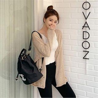 Drop-shoulder Summer Knit Cardigan