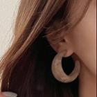 Resin Open Hoop Earring 1 Pair - Khaki - One Size