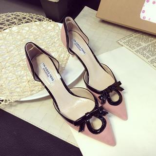 Bow-accent High-heel Pumps
