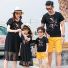 Family Matching Set: Short-sleeve T-shirt + Shorts / Skirt
